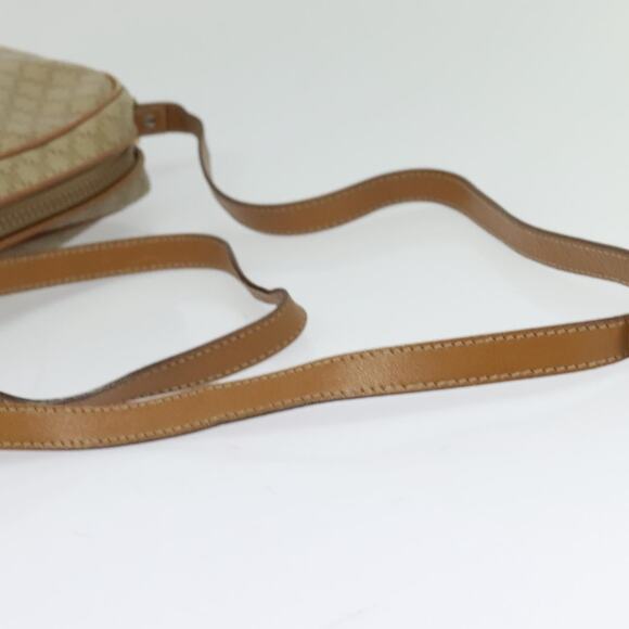 CELINE Macadam Canvas Shoulder Bag Beige Gold - Picture 7 of 12